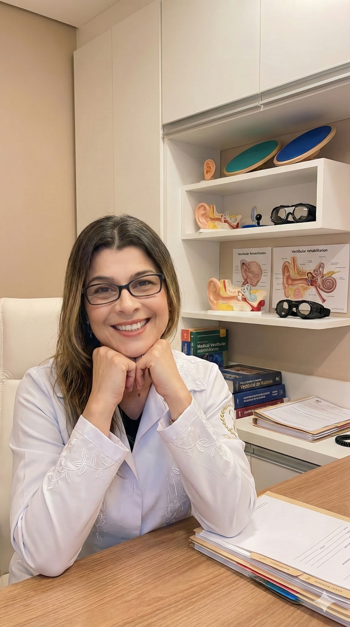 Dra. Robertha Figueiredo Castro em seu consultório